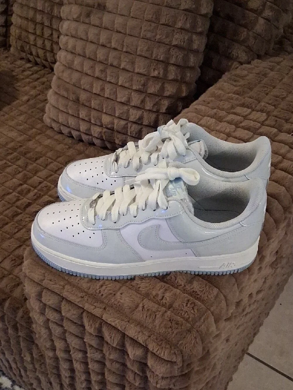 Nike Men’s Low-Top Sneakers — White with Ice Accents